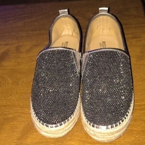 Mossimo Black and Silver Espadrille Flats